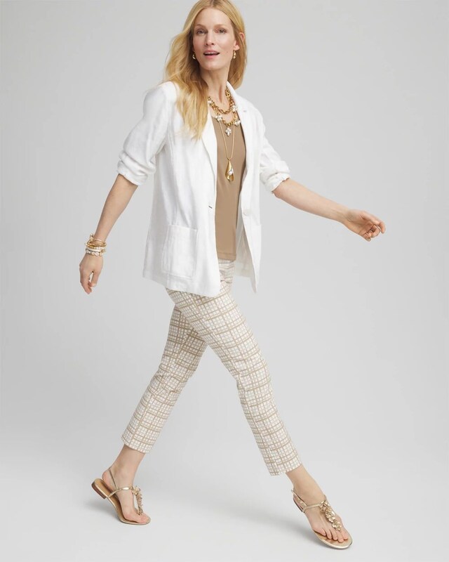 Brigitte Plaid Cropped Pants - image 2